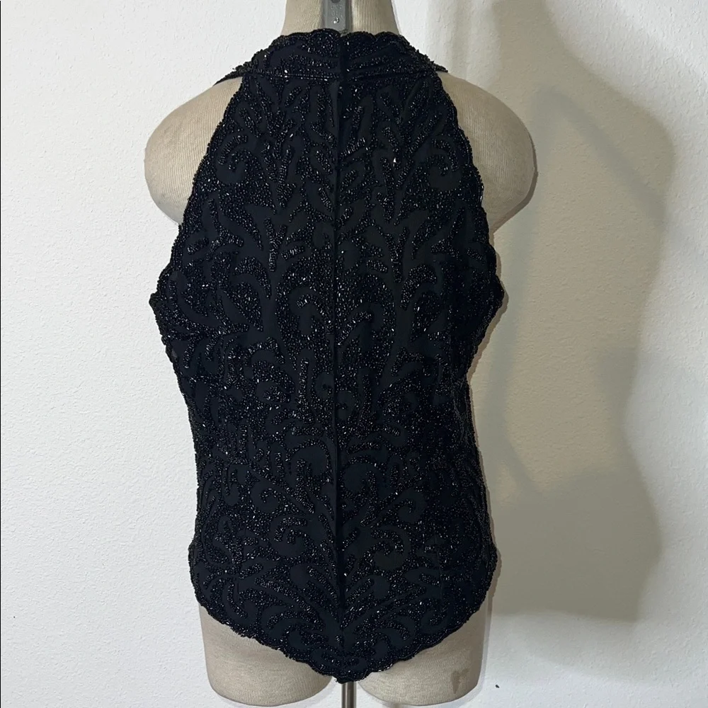 JKARA New York Beaded V-Neck Tank Top - Picture 2 of 5